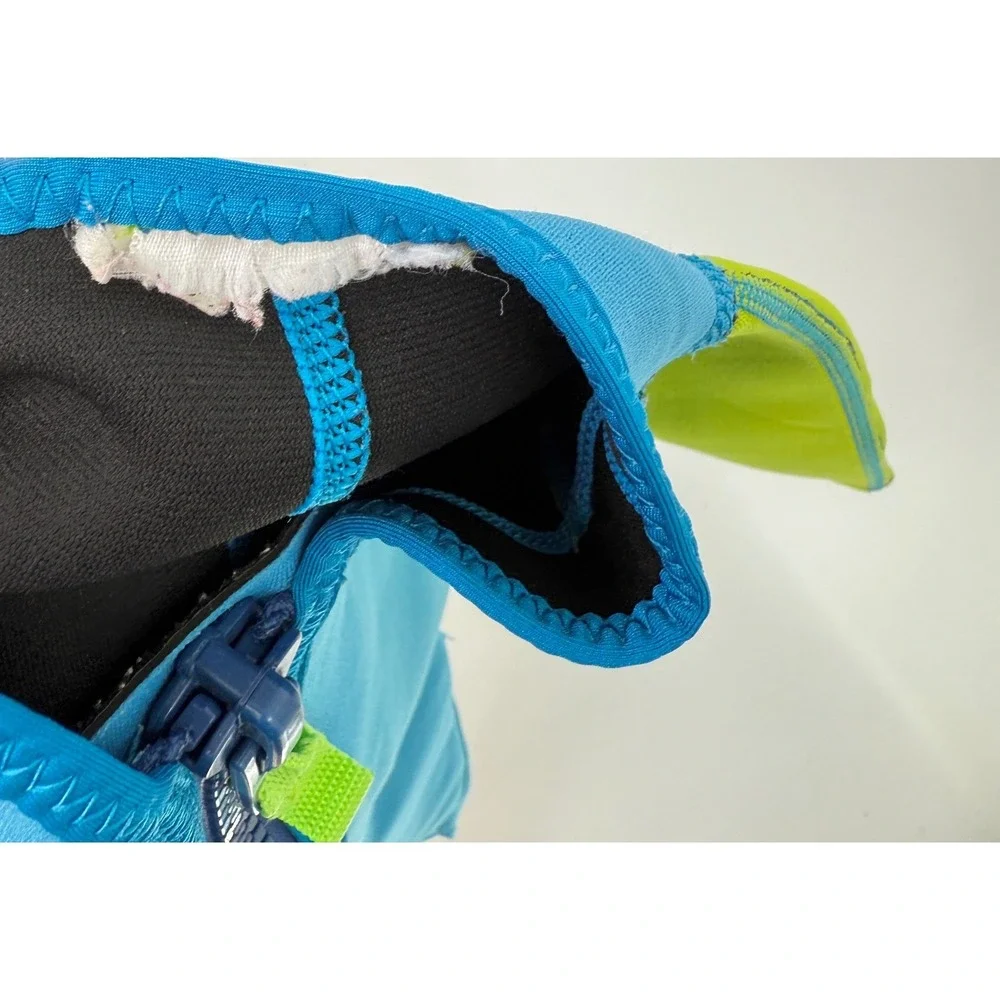 Tribord Kids Swimsuit‎ Wetsuit Blue Green Whale Graphic Zip Front Outdoor